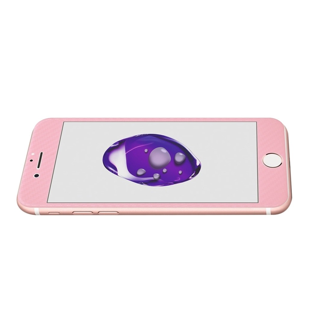 iPhone SE 2022 / SE 2020 / 8 / 7 Full Screen 0.3mm 3D Straw Mat Προστατευτικό Τζαμάκι Ροζ Tempered Glass Pink