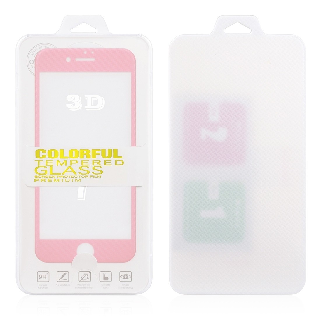 iPhone SE 2022 / SE 2020 / 8 / 7 Full Screen 0.3mm 3D Straw Mat Προστατευτικό Τζαμάκι Ροζ Tempered Glass Pink