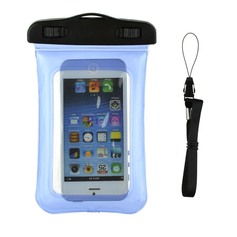 Αδιάβροχη Θήκη Universal 4,5" - 5,0" Waterproof GreenGo Διαφανές Μπλε