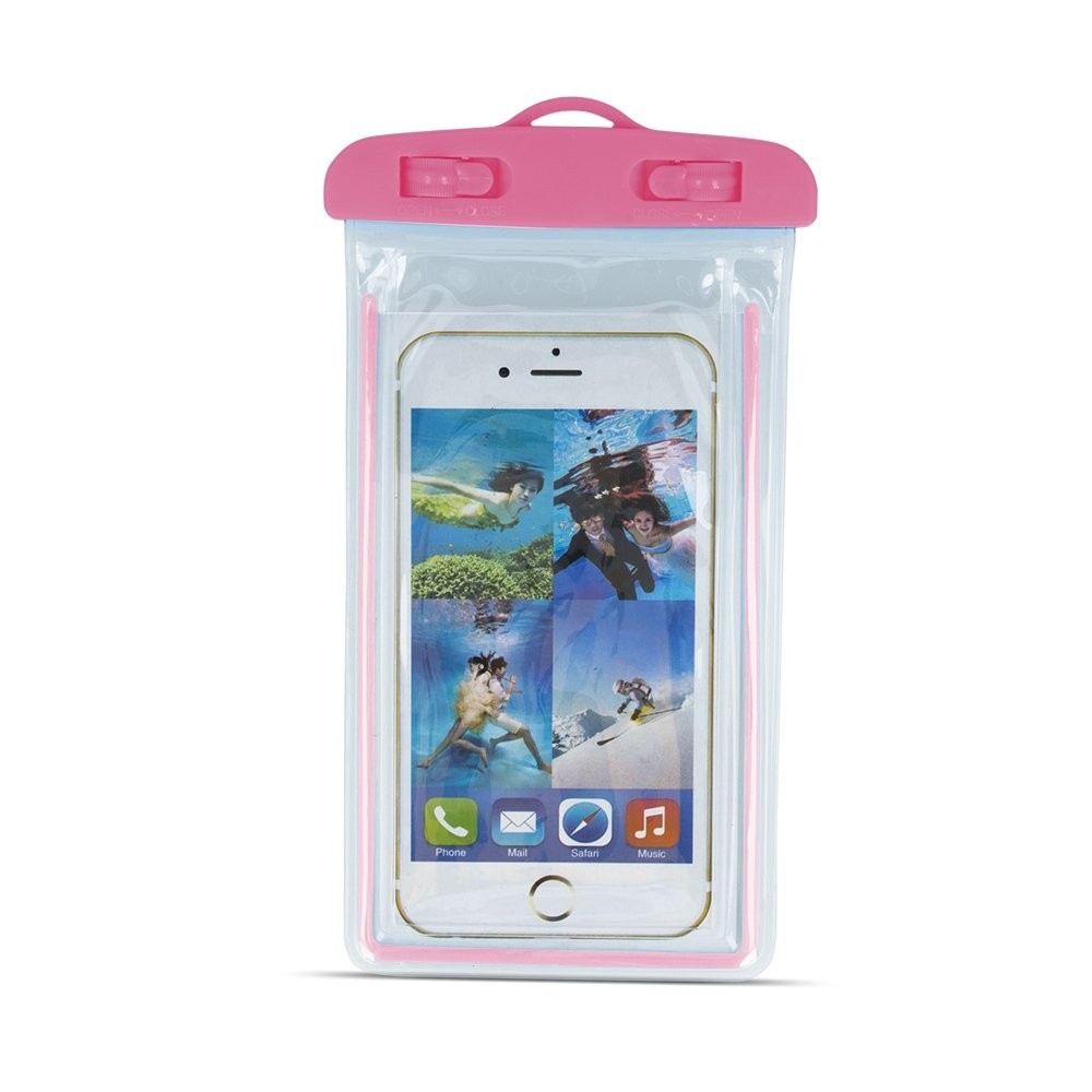 Αδιάβροχη Θήκη Universal 5,0" - 5,8" Waterproof GreenGo Διαφανές Ροζ