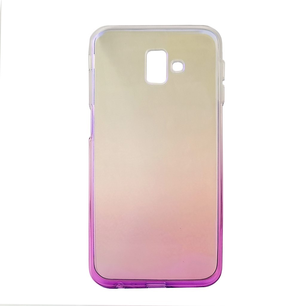 Samsung Galaxy J6 Plus Θήκη Σιλικόνης Ombre Διαφανές Βιολετί Silicone Case Violet