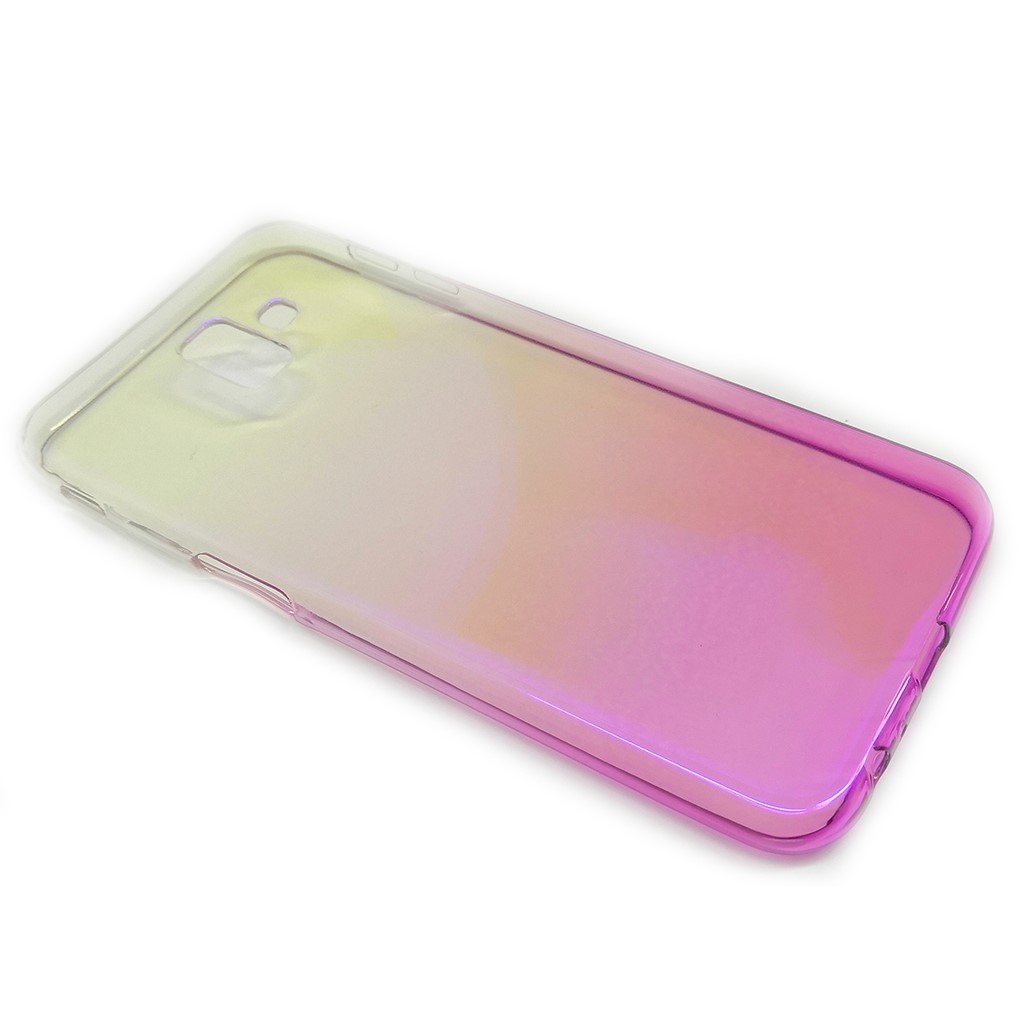 Samsung Galaxy J6 Plus Θήκη Σιλικόνης Ombre Διαφανές Βιολετί Silicone Case Violet