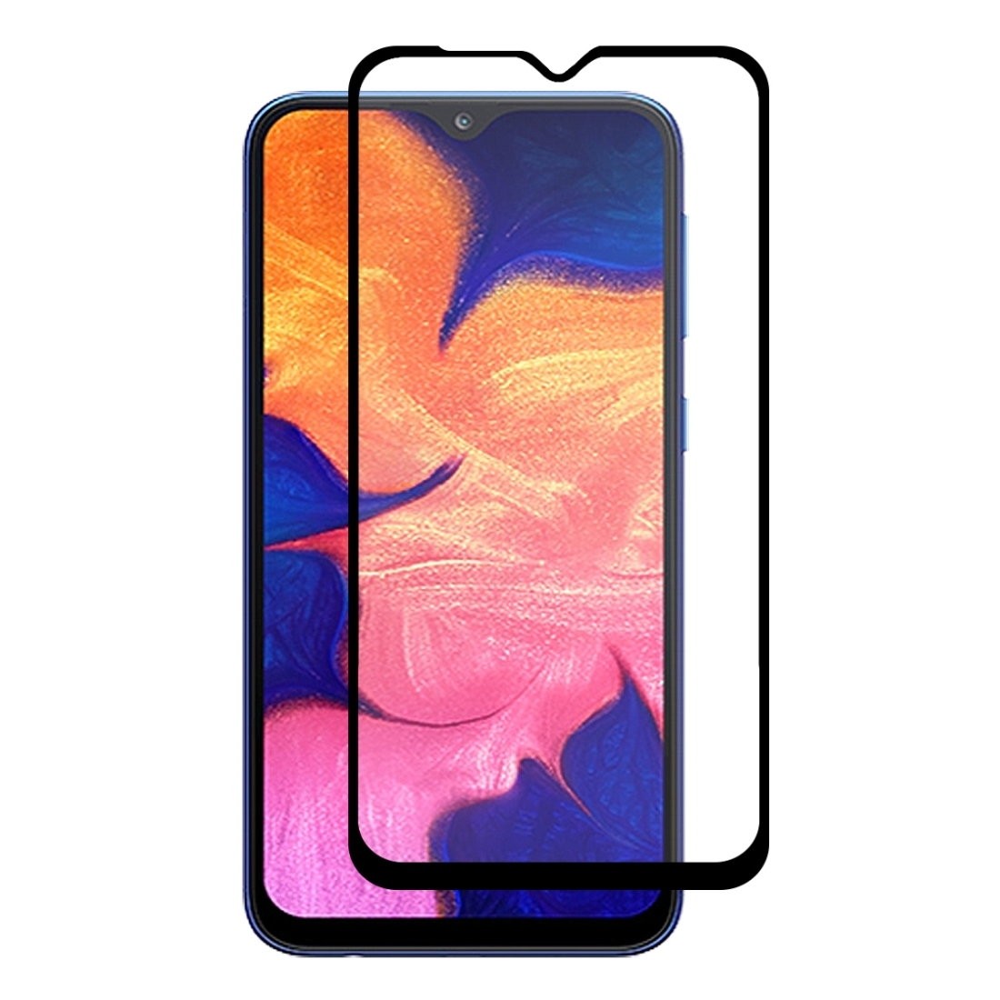Samsung Galaxy A10 9D Full Glue Full Screen Tempered Glass Film Black