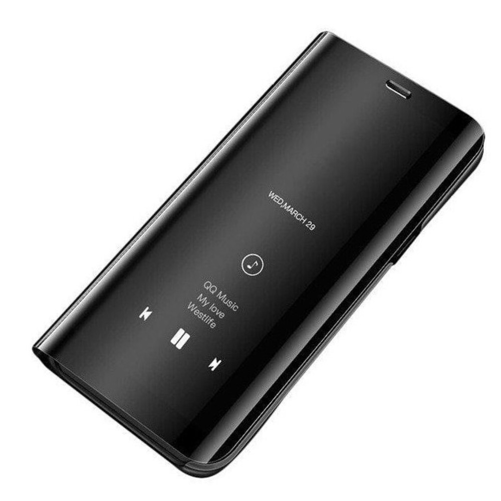 Tel1 Samsung Galaxy A40 Clear View Stand Θήκη Βιβλίο - Black