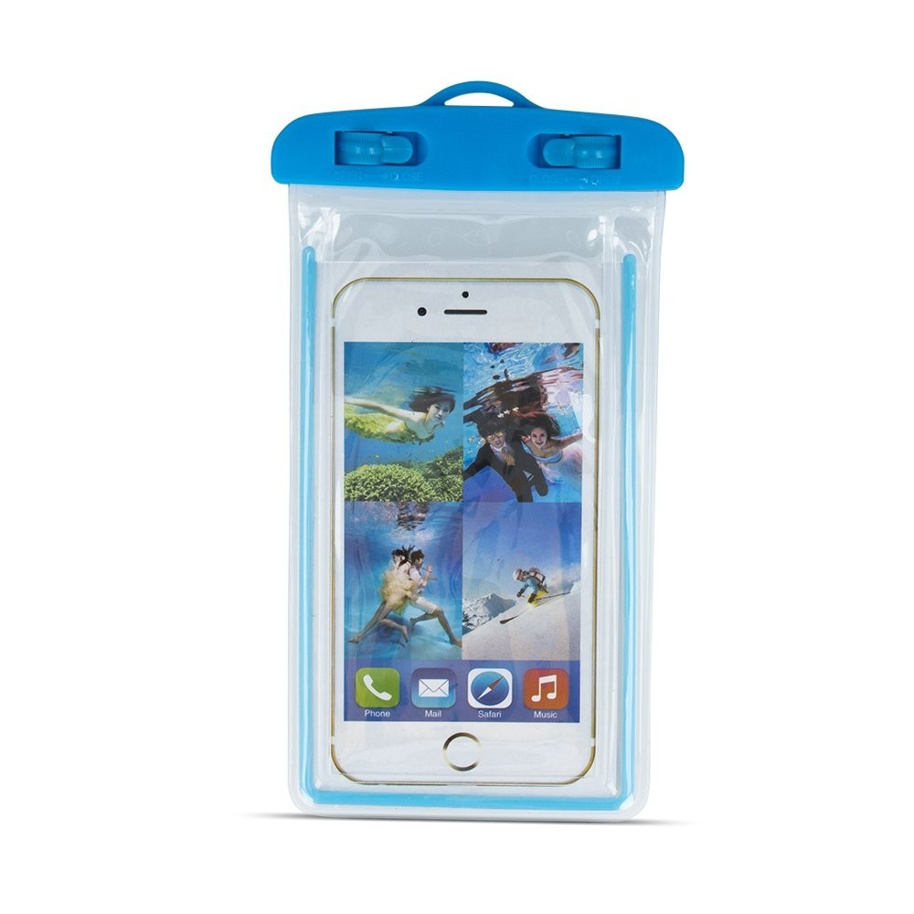 Αδιάβροχη Θήκη Universal 5,0” έως 6,5" XL Waterproof GreenGo Διαφανές - Μπλε