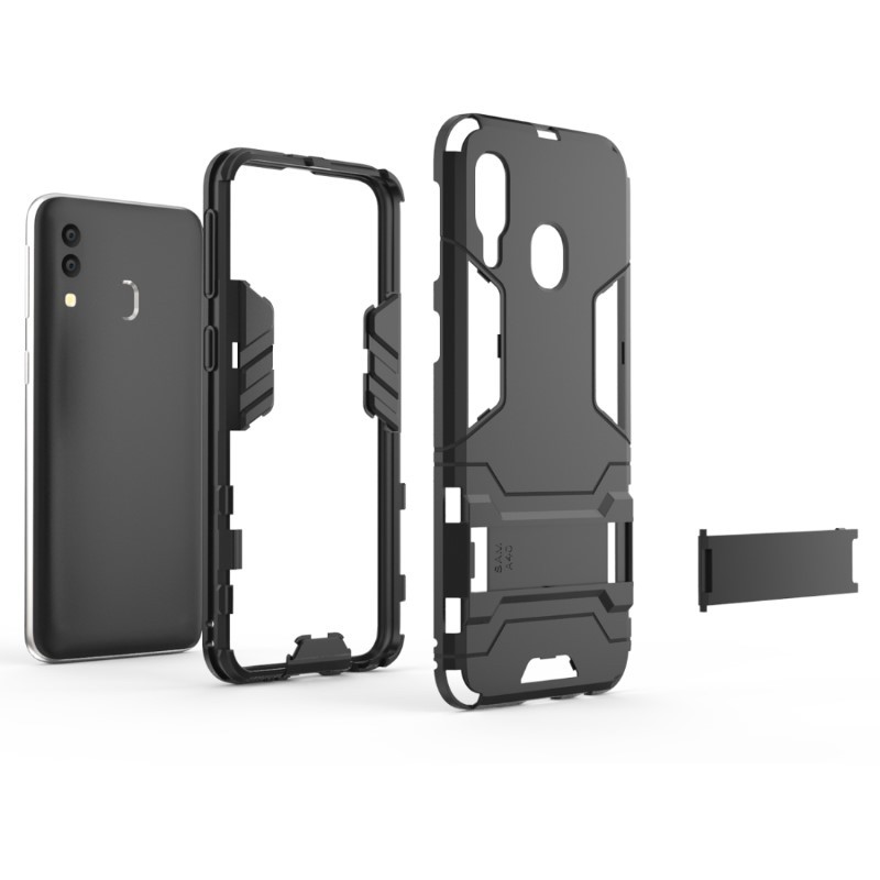Σκληρή Θήκη Samsung Galaxy A40 Με Σταντ Χρυσή Shockproof Protective Case Gold