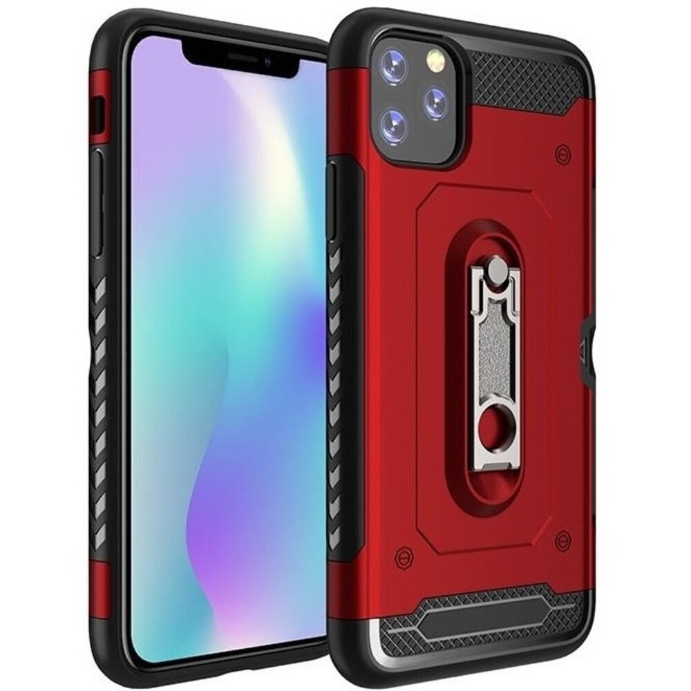 Forcell iPhone 11 Pro Hummer Armor Θήκη Σκληρή - Red