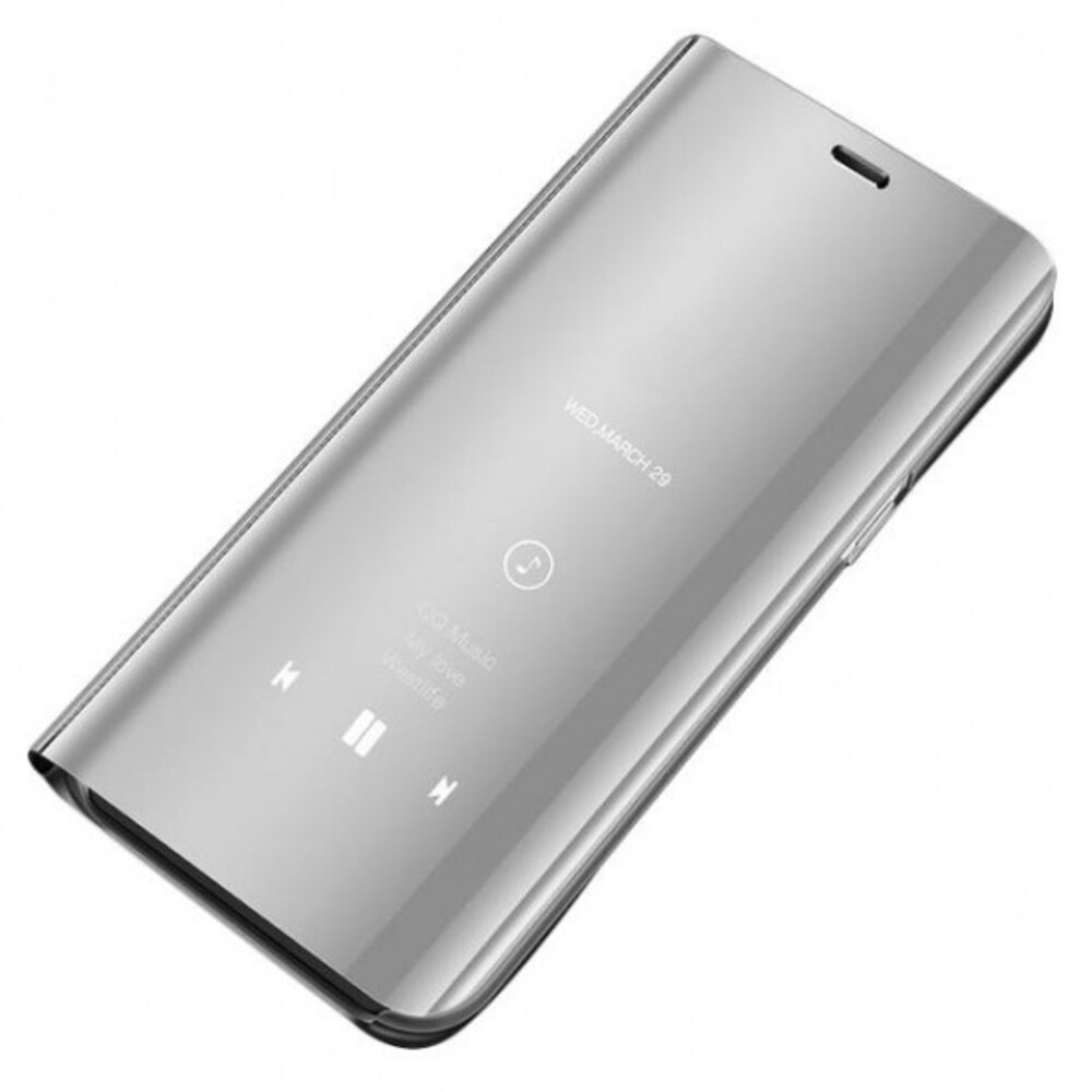Tel1 Xiaomi Redmi 8A Clear View Θήκη Βιβλίο - Silver