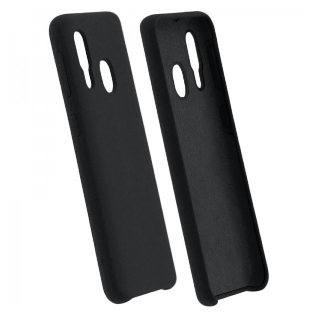 Vennus Samsung Galaxy A40 Real Smooth Θήκη Σιλικόνης- Black