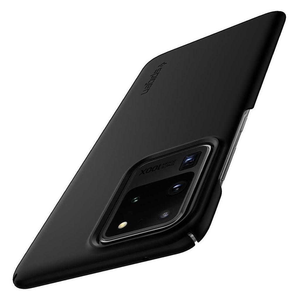 Θήκη Samsung Galaxy S20 Ultra Μαύρη Spigen Thin Fit Back Cover Black ACS00708
