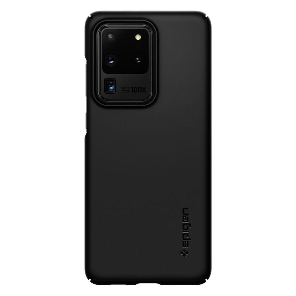 Θήκη Samsung Galaxy S20 Ultra Μαύρη Spigen Thin Fit Back Cover Black ACS00708