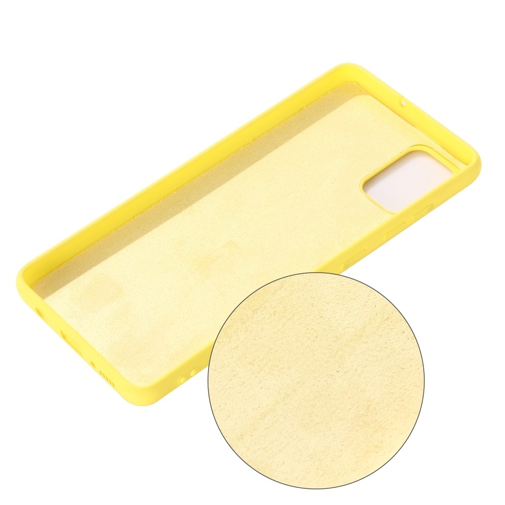 Θήκη Xiaomi Mi 10 Lite 5G Σιλικόνης Κίτρινη Solid Color Liquid Silicone Shockproof Full Coverage Protective Case Yellow