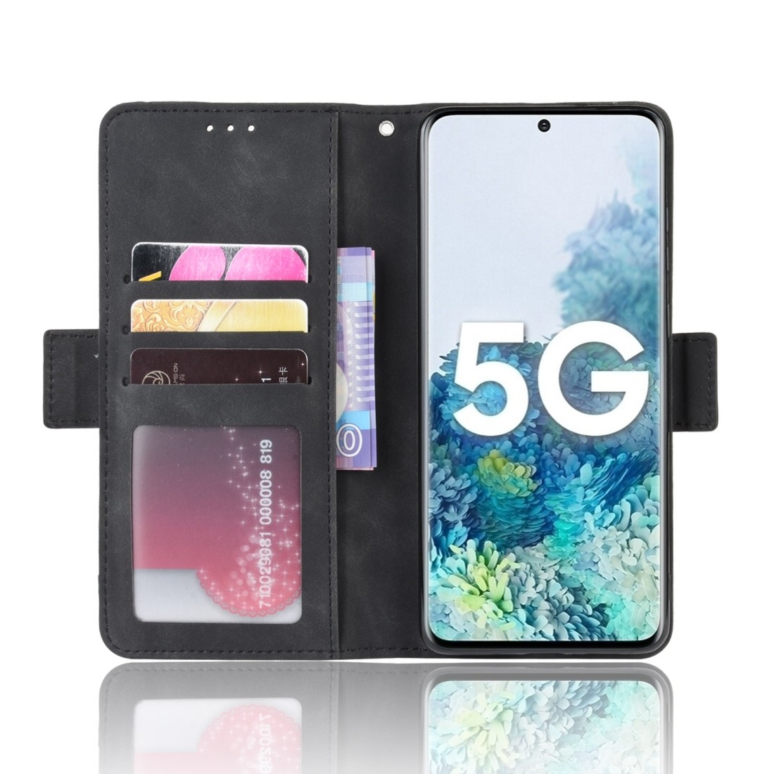 Θήκη Samsung Galaxy S20 Βιβλίο Μαύρο Wallet Style Skin Feel Calf Pattern Case with Separate Card Slot Black