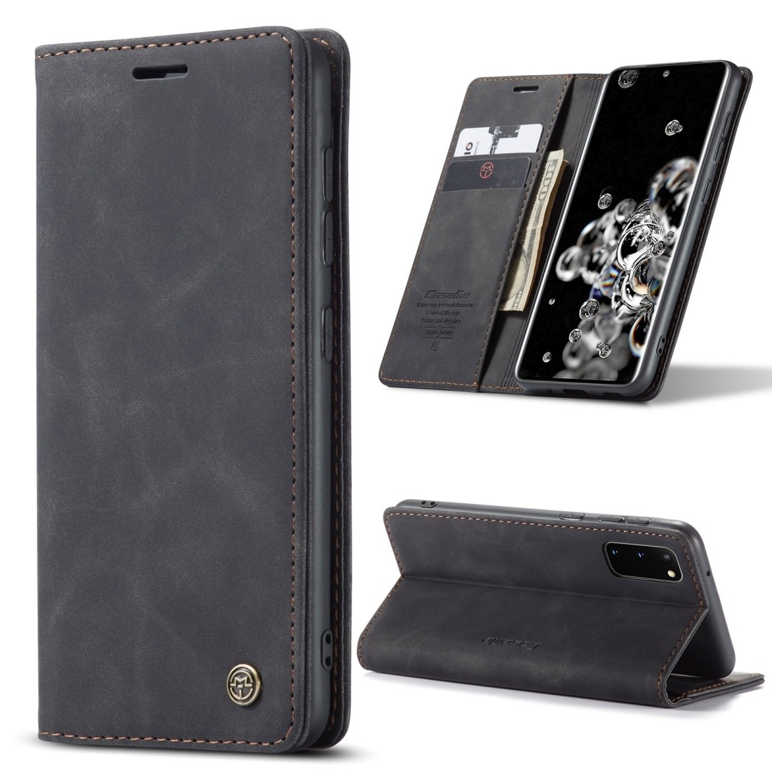 Θήκη Samsung Galaxy S20 Βιβλίο Μαύρο CaseMe Multifunctional Horizontal Flip Case Black