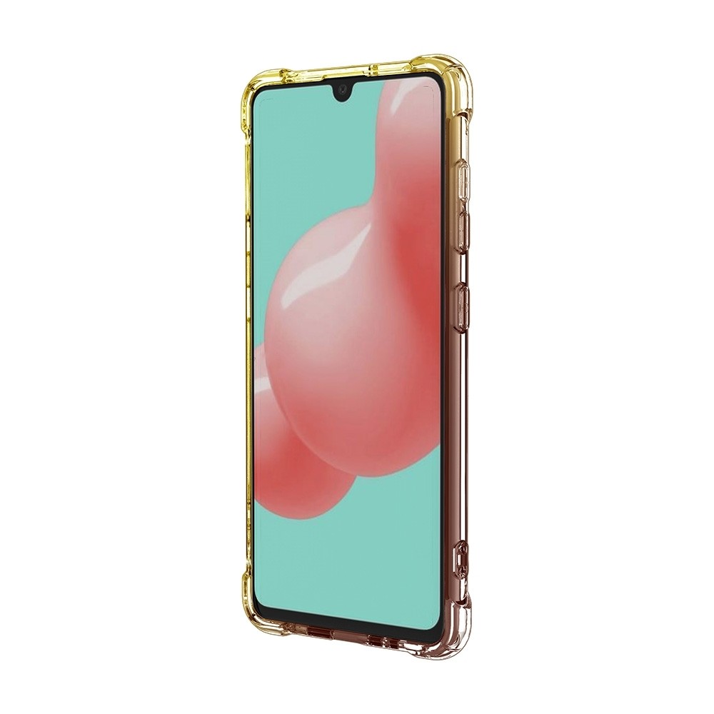 Θήκη Samsung Galaxy A41 Σιλικόνης Μαύρη - Χρυσή Four-Corner Airbag Shockproof Gradient Color TPU Protective Case Black - Gold