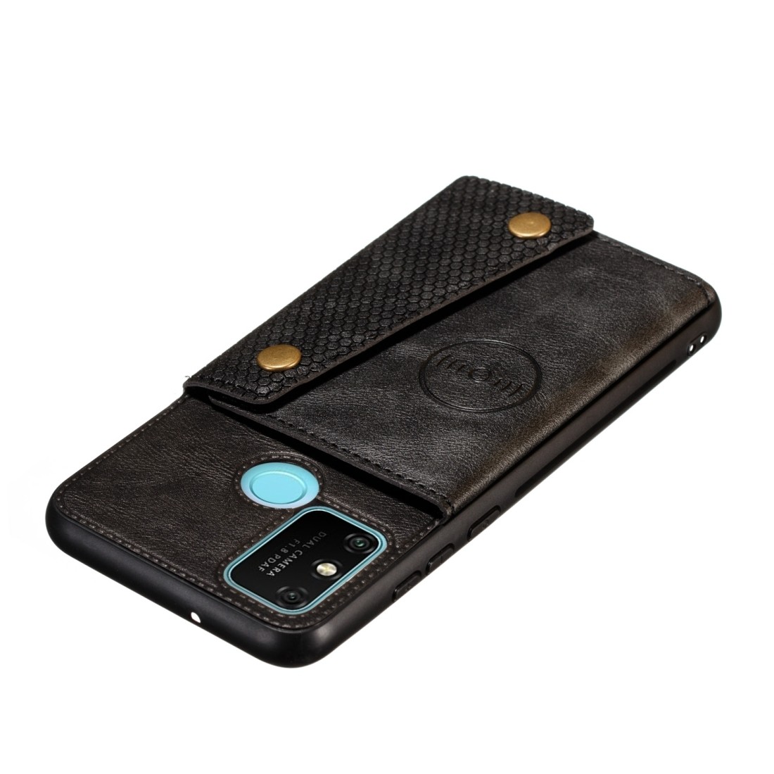 Θήκη Samsung Galaxy A21s Μαύρη Double Buckle PU + TPU Shockproof Magnetic Protective Case with Card Slot Black