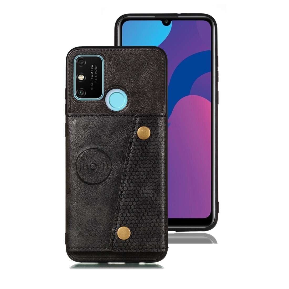 Θήκη Samsung Galaxy A21s Μαύρη Double Buckle PU + TPU Shockproof Magnetic Protective Case with Card Slot Black