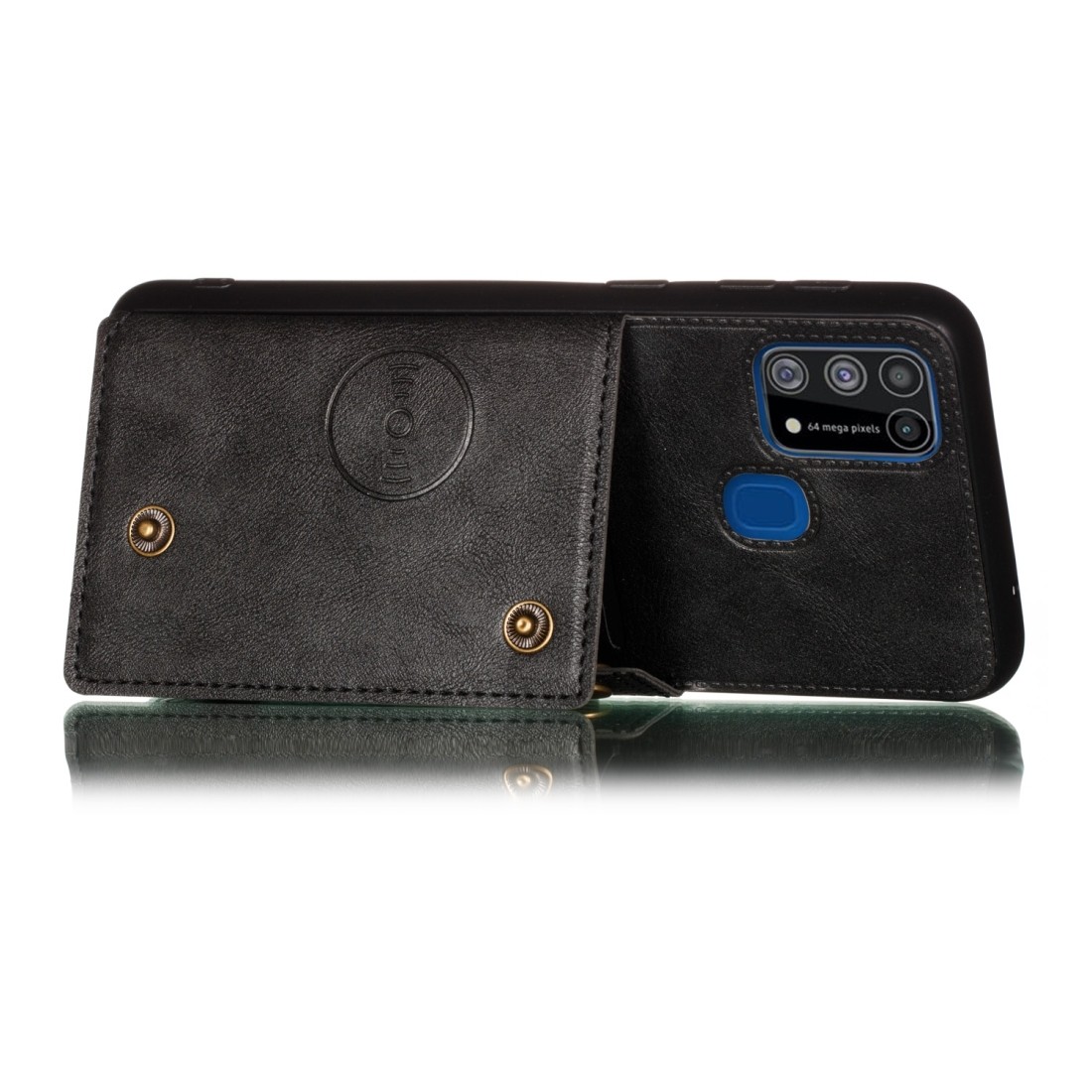 Θήκη Samsung Galaxy M31 Μαύρη Double Buckle PU + TPU Shockproof Magnetic Protective Case with Card Slot Black