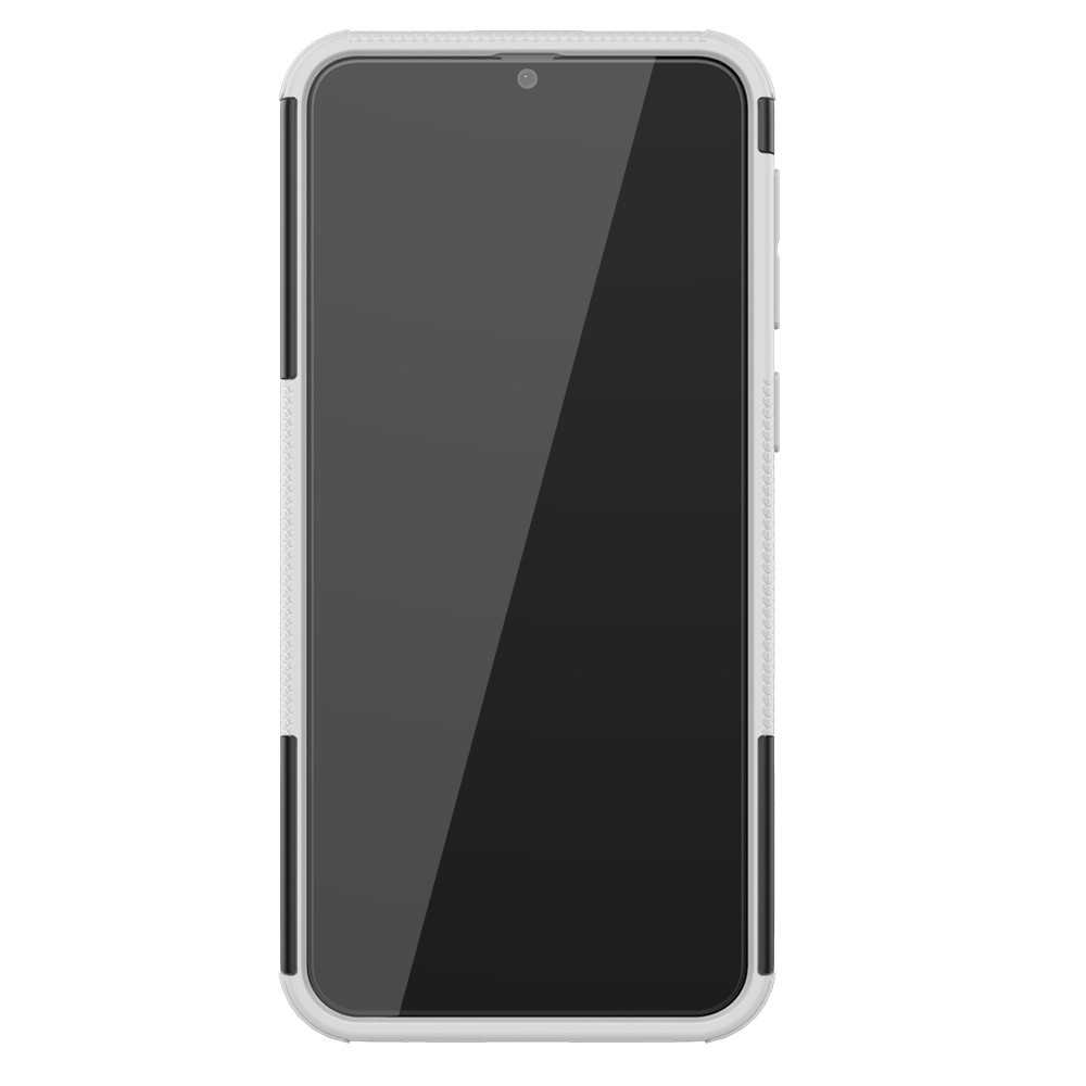Θήκη Samsung Galaxy M31 / M21 Λευκή Tire Texture Shockproof TPU+PC Protective Case with Holder White