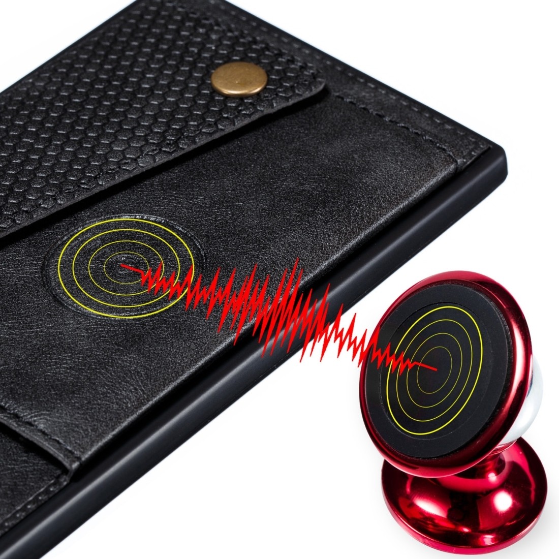 Θήκη Realme 6 Pro Μαύρη PU + TPU Shockproof Magnetic Protective Case with Card Slots Black