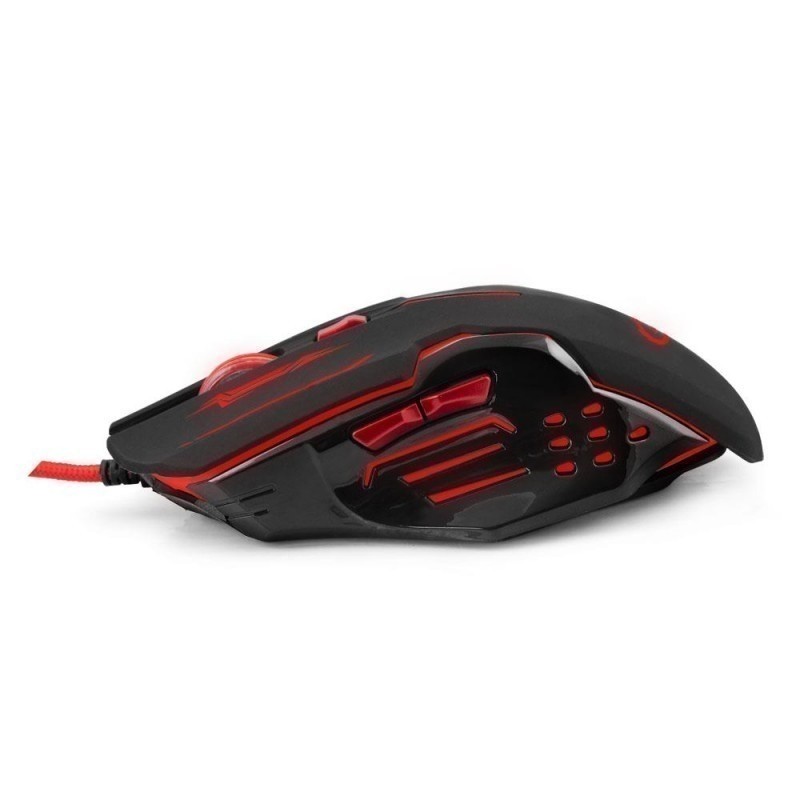 Esperanza Ενσύρματο Οπτικό Ποντίκι 6D Gaming USB MX403 Apache EGM403R Black - Red (5901299925485)