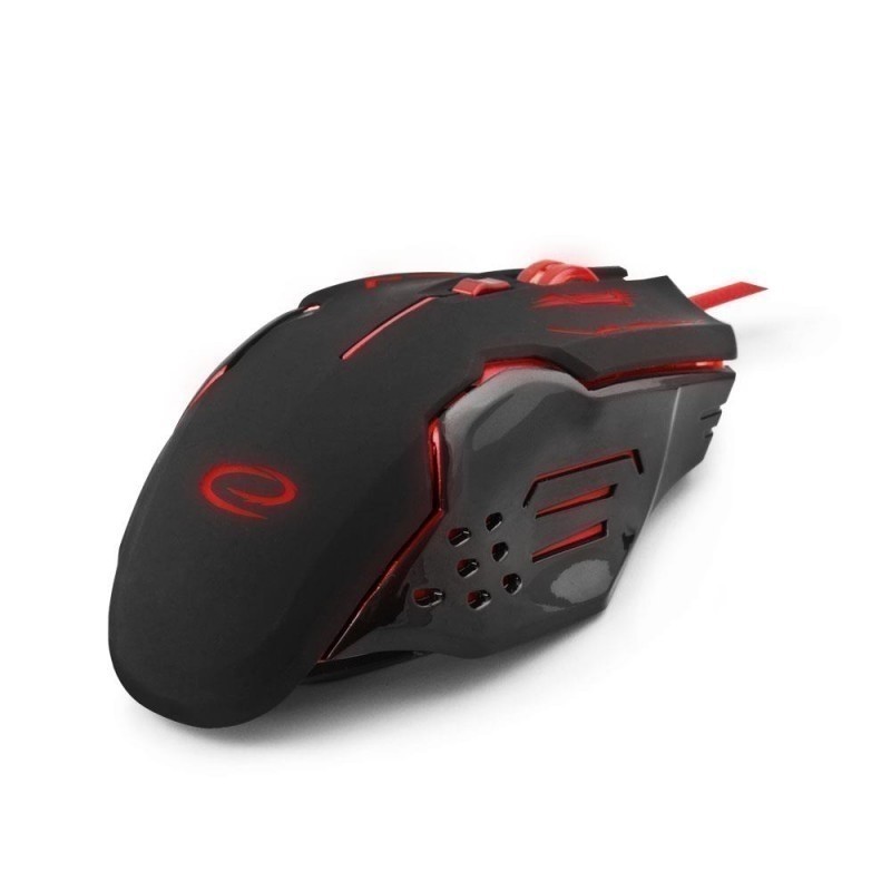 Esperanza Ενσύρματο Οπτικό Ποντίκι 6D Gaming USB MX403 Apache EGM403R Black - Red (5901299925485)
