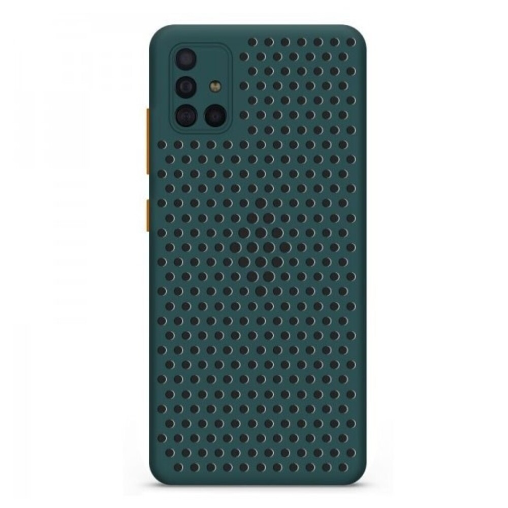 Forcell Samsung Galaxy A51 4G Breath Colored Buttons Θήκη Σιλικόνης - Green