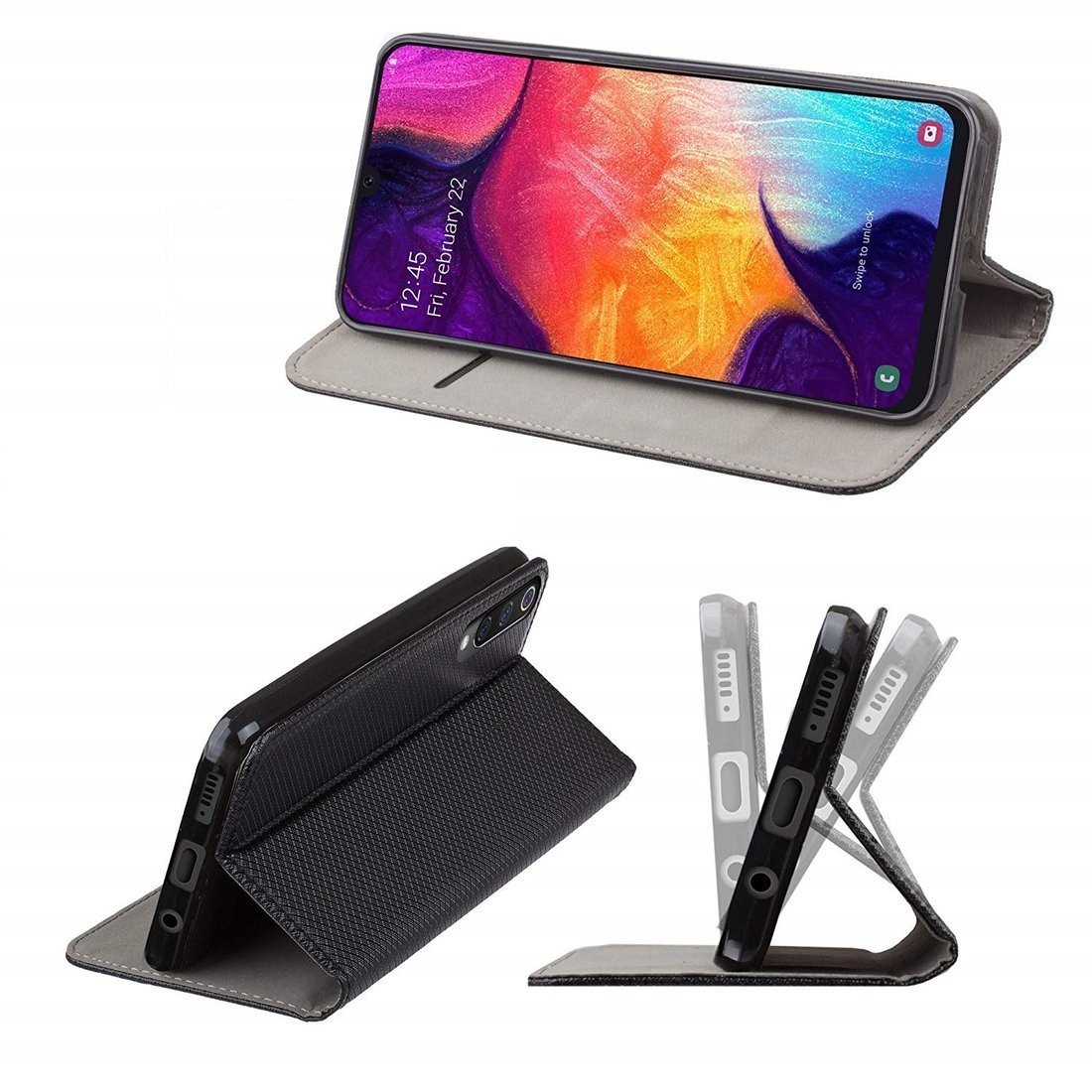Tel1 Samsung Galaxy A21s Smart Magnet Θήκη Βιβλίο - Black