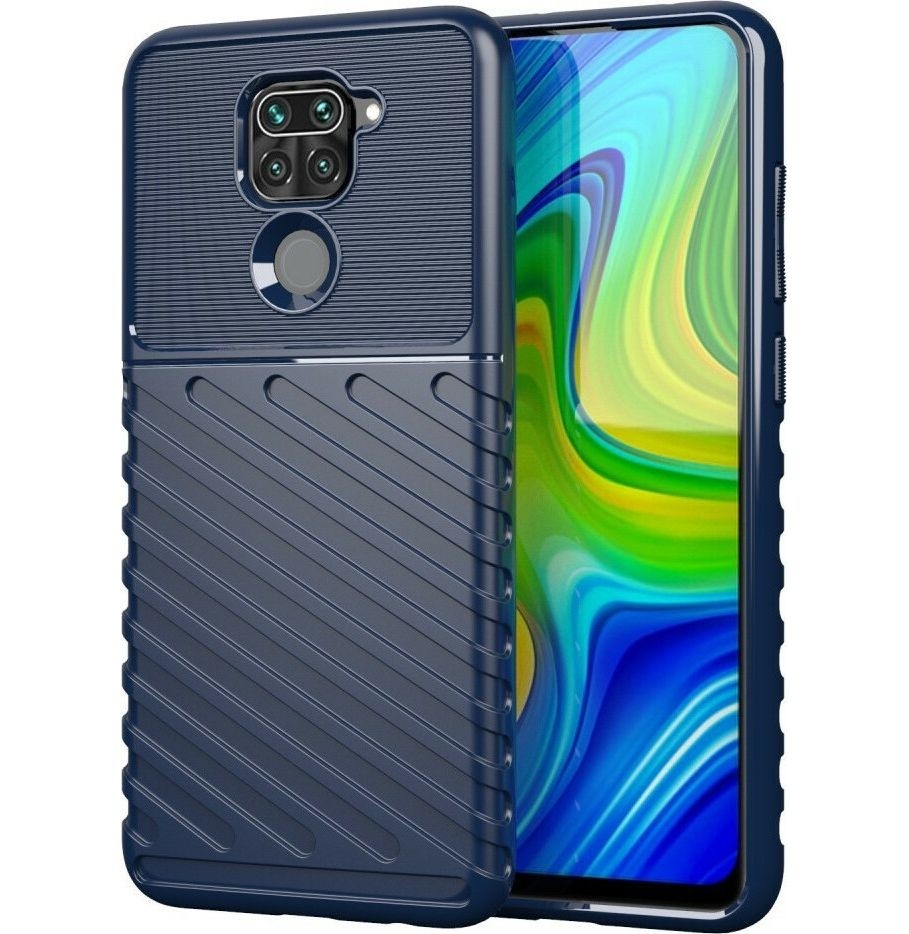 Θήκη Xiaomi Redmi Note 9 Σιλικόνης Μπλε Thunderbolt Shockproof TPU Soft Case Blue