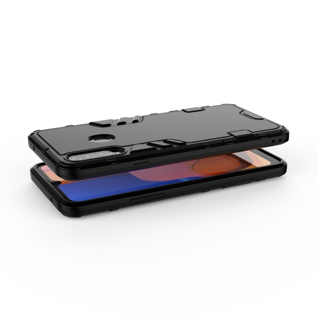 Σκληρή Θήκη Samsung Galaxy A20s Μαύρη 3 in 1 Full Coverage Shockproof PC + TPU Protective Case Black