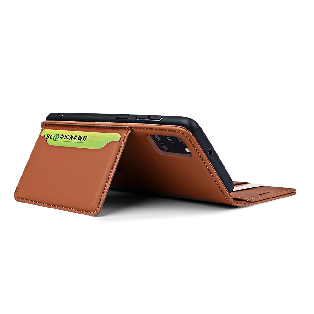 Θήκη Samsung Galaxy A51 4G Βιβλίο Καφέ Strong Magnetism Liquid Feel Horizontal Flip Case with Holder & Card Slots & Wallet Br