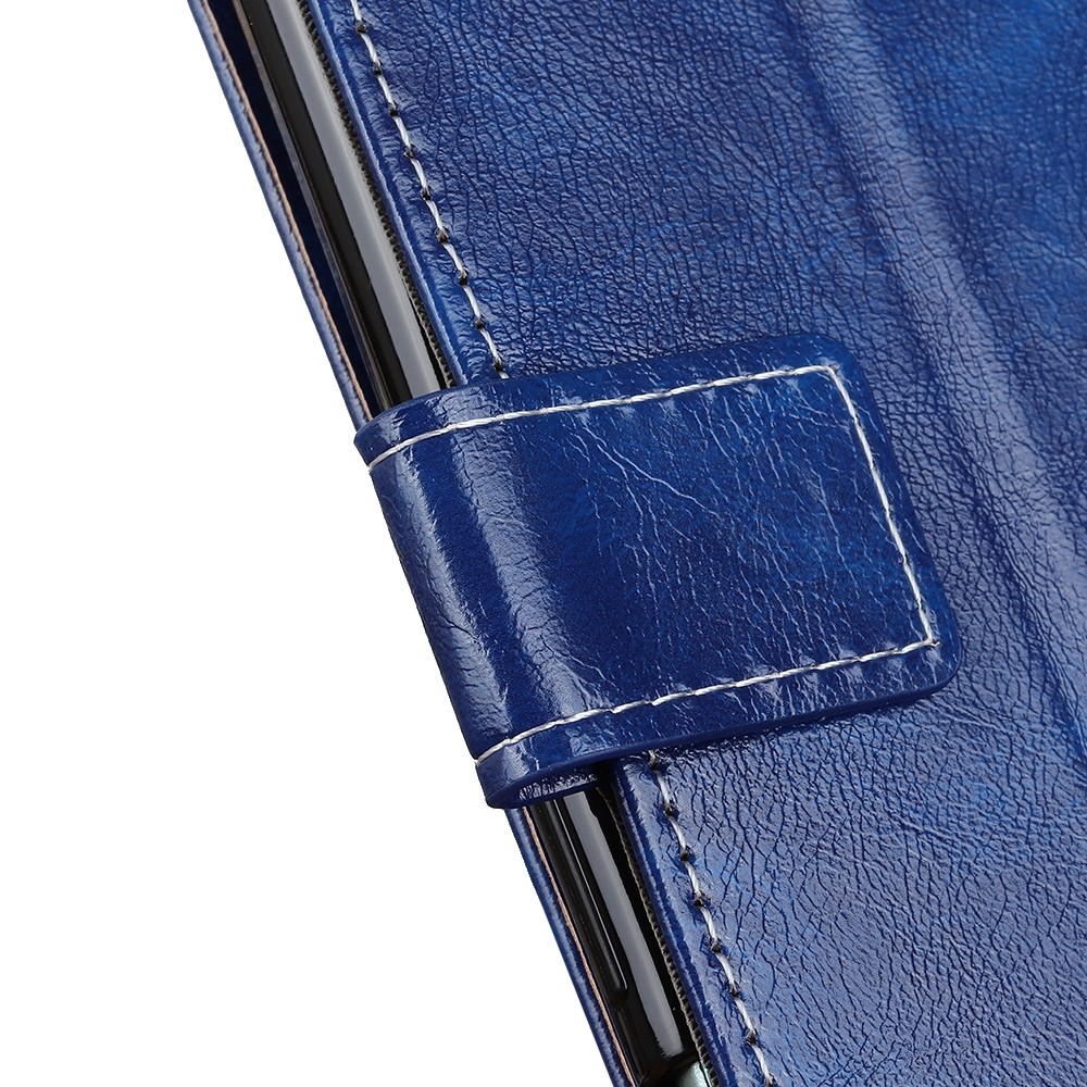 Θήκη Xiaomi Mi Note 10 Lite Βιβλίο Μπλε Retro Crazy Horse Texture Horizontal Flip Case Blue