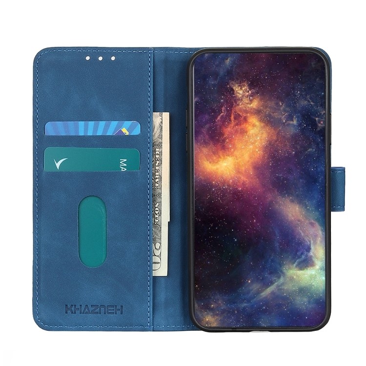 Θήκη Huawei P Smart 2021 Βιβλίο Μπλε KHAZNEH Retro Texture PU + TPU Horizontal Flip Case Blue