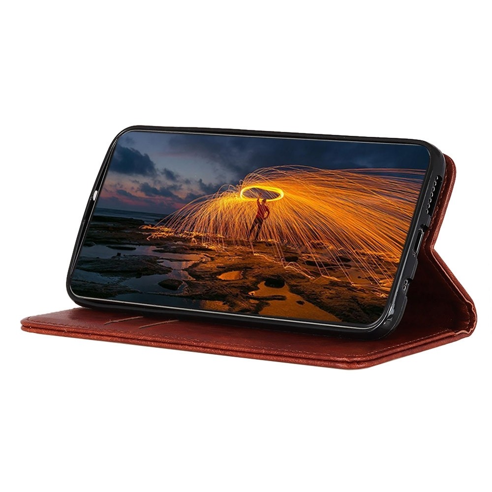 Θήκη Huawei P Smart 2021 Βιβλίο Καφέ Magnetic Crazy Horse Texture Horizontal Flip Case with Holder & Card Slots & Wallet Brown