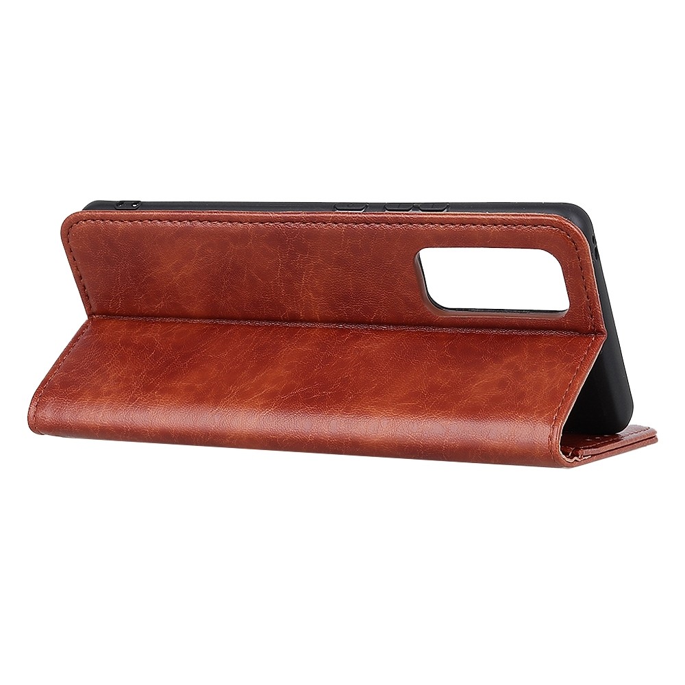 Θήκη Huawei P Smart 2021 Βιβλίο Καφέ Magnetic Crazy Horse Texture Horizontal Flip Case with Holder & Card Slots & Wallet Brown
