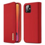 Θήκη iPhone 12 / 12 Pro Βιβλίο Κόκκινο DUX DUCIS WISH Series TPU + PU + Leather Case with Card Slots & Wallet Red