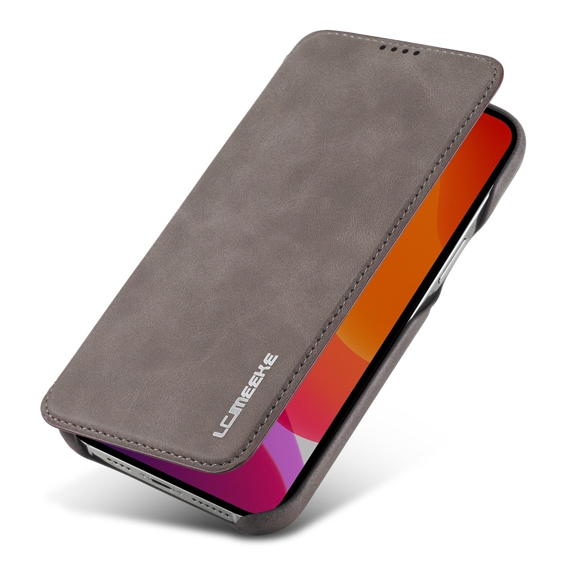 Θήκη iPhone 12 / 12 Pro Βιβλίο Σκούρο Καφέ LC.IMEEKE Hon Ancient Series Horizontal Flip Case Dark Brown