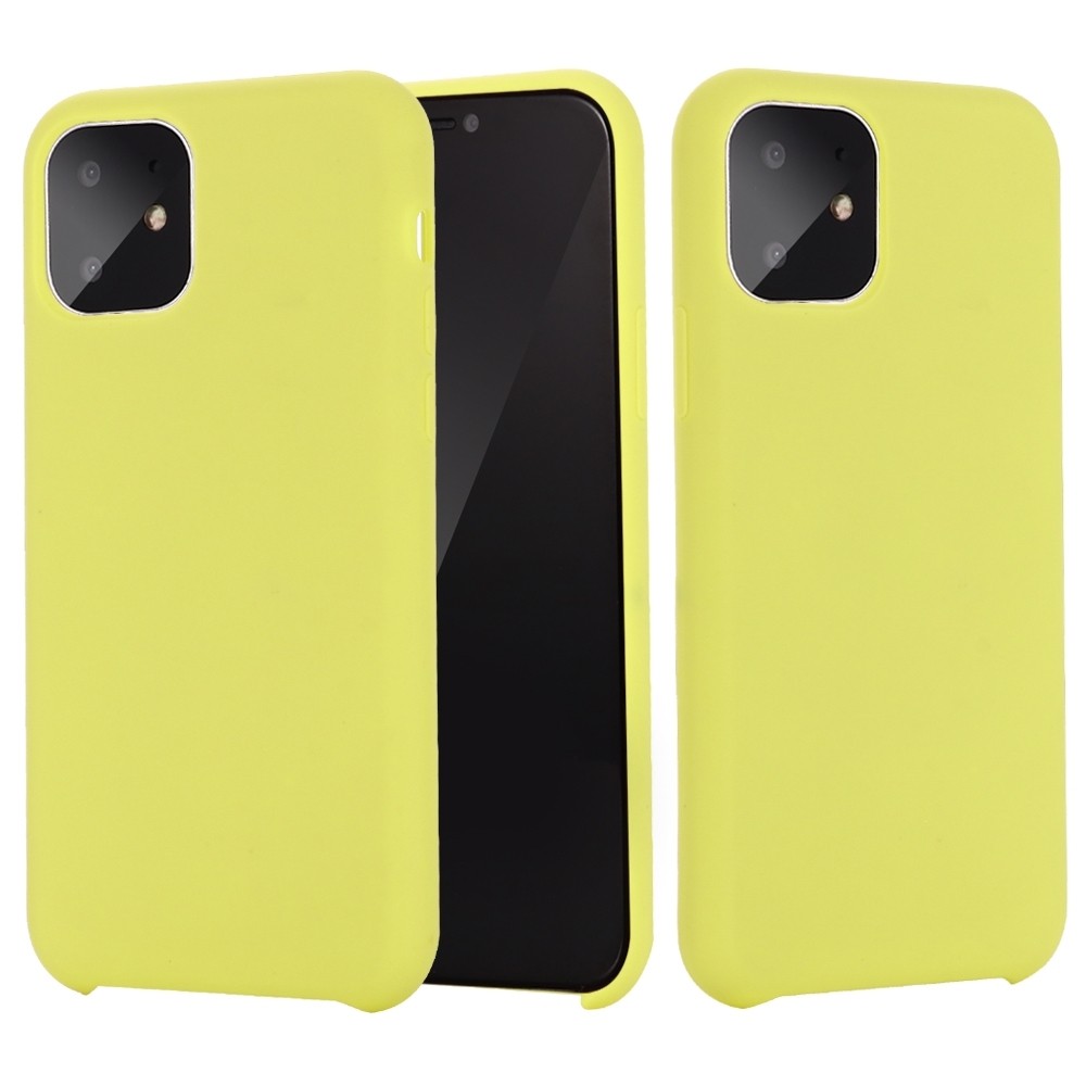 Θήκη iPhone 11 Pro Σιλικόνης Κίτρινη Solid Color Liquid Silicone Shockproof Case Yellow