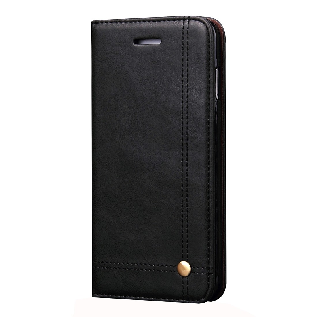Θήκη iPhone 6 Plus / 6s Plus Βιβλίο Μαύρο Retro Crazy Horse Texture Magnetic Adsorption Horizontal Flip Case Black