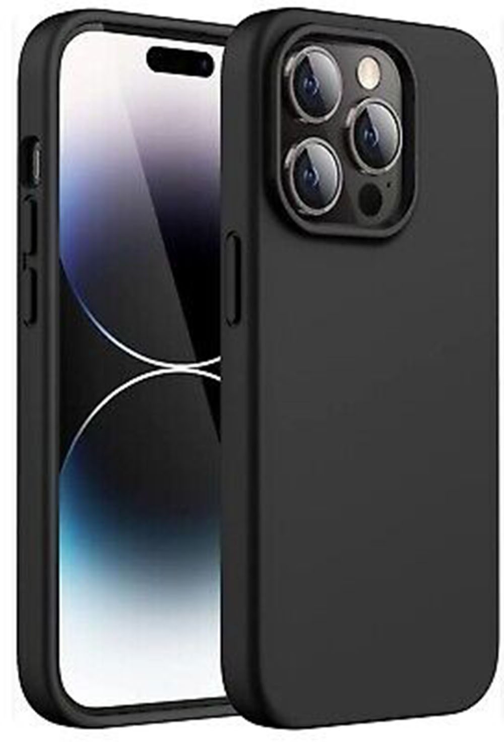 Forcell iPhone 12 Pro Max Matt Silicone Θήκη Σιλικόνης - Black