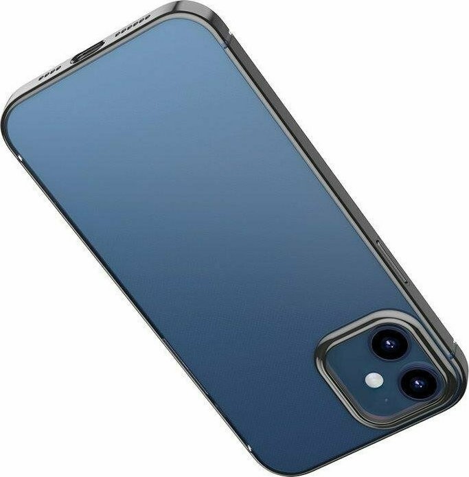 Θήκη iPhone 12 mini Σιλικόνης Διάφανη - Μαύρη Baseus Shining Anti-Fall Back Cover Starshine Black ARAPIPH54N-MD01