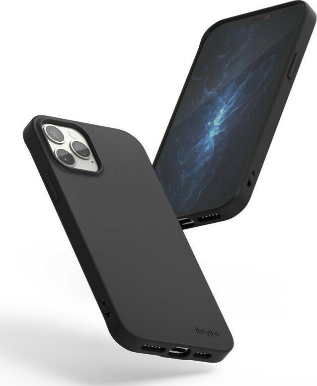 Θήκη iPhone 12 Pro Max Σιλικόνης Μαύρη Ringke Air S Back Cover Black ADAP0031