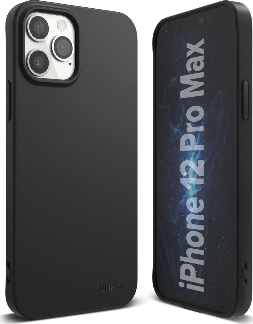 Θήκη iPhone 12 Pro Max Σιλικόνης Μαύρη Ringke Air S Back Cover Black ADAP0031
