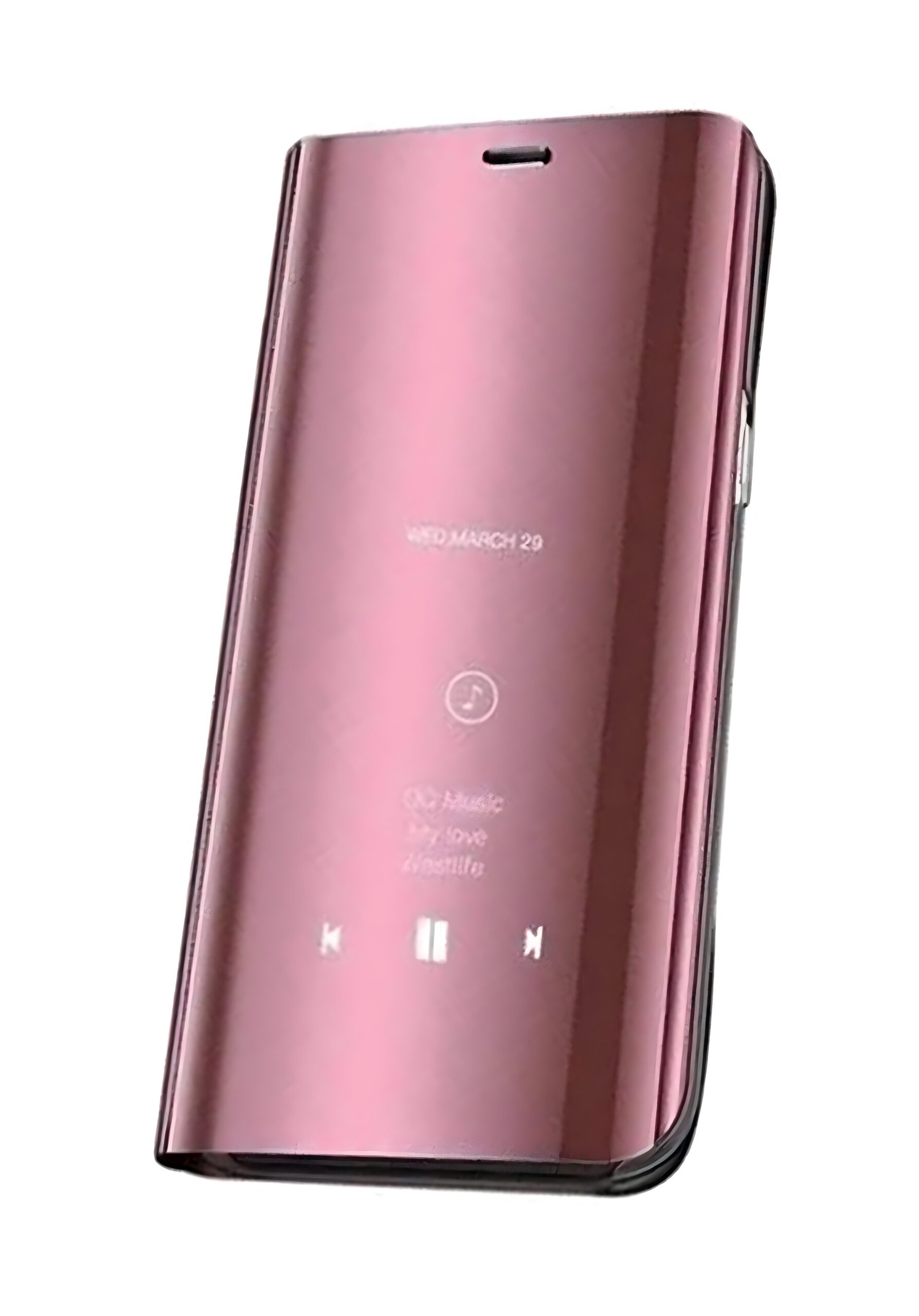 Tel1 Samsung Galaxy M31 / M21 Clear View Θήκη Βιβλίο - Rose Gold