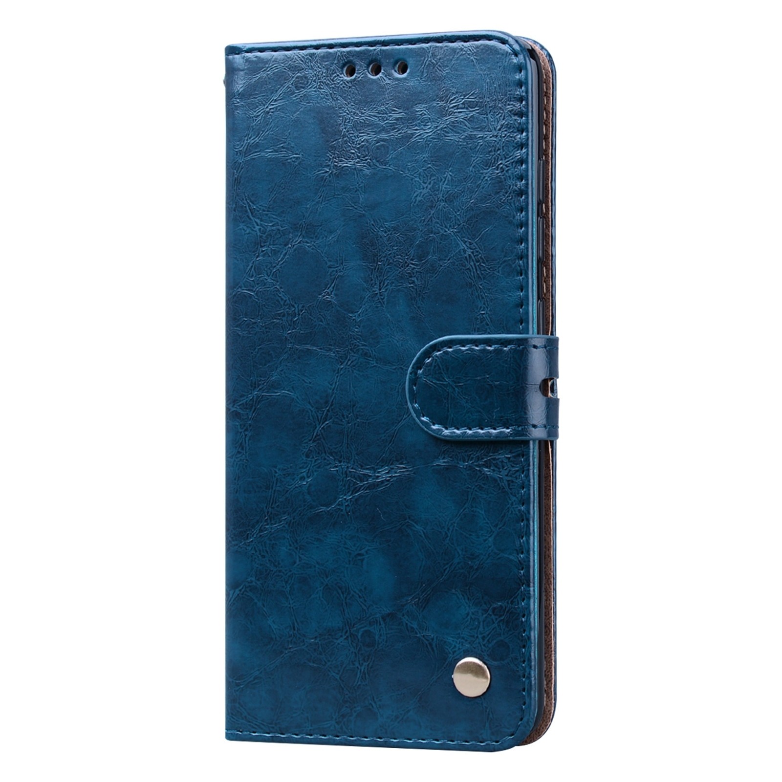 Θήκη Samsung Galaxy M51 Βιβλίο Μπλε Business Style Oil Wax Texture Horizontal Flip Case Blue
