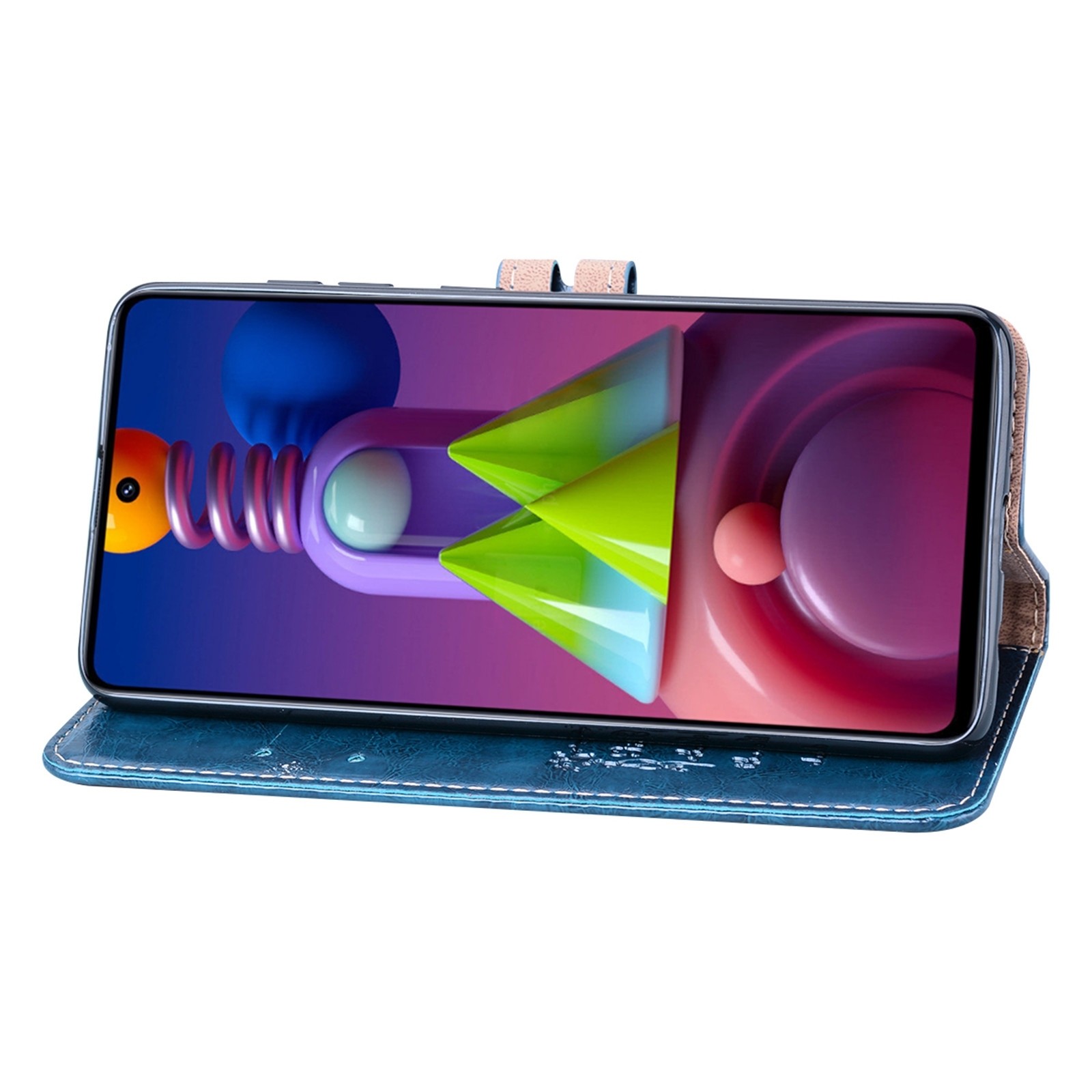 Θήκη Samsung Galaxy M51 Βιβλίο Μπλε Business Style Oil Wax Texture Horizontal Flip Case Blue