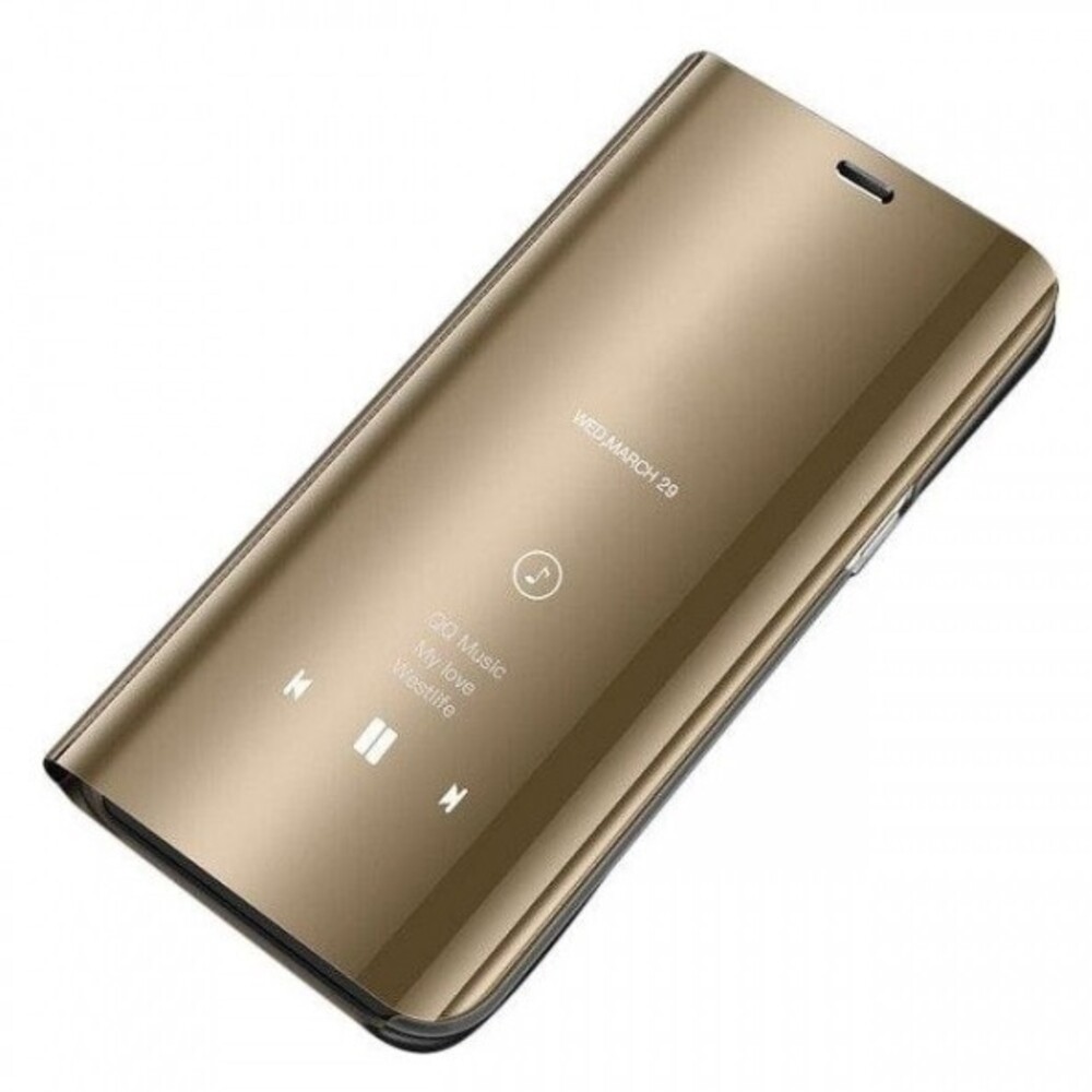 Tel1 Xiaomi Mi 10T Lite Clear View Θήκη Βιβλίο - Gold