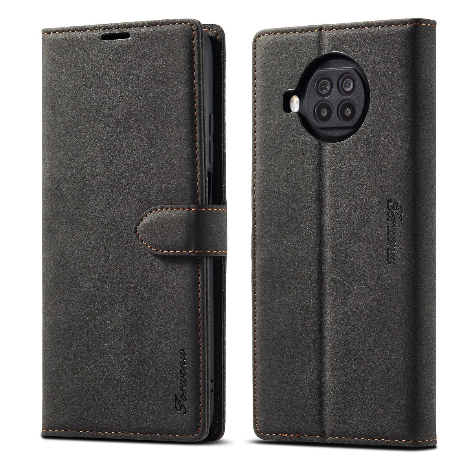 Θήκη Xiaomi Mi 10T Lite Βιβλίο Μαύρο Forwenw F1 Series Matte Strong Magnetism Horizontal Flip Case Black