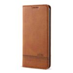 Θήκη iPhone 12 Pro Max Βιβλίο Καφέ AZNS Magnetic Calf Texture Horizontal Flip Case Brown