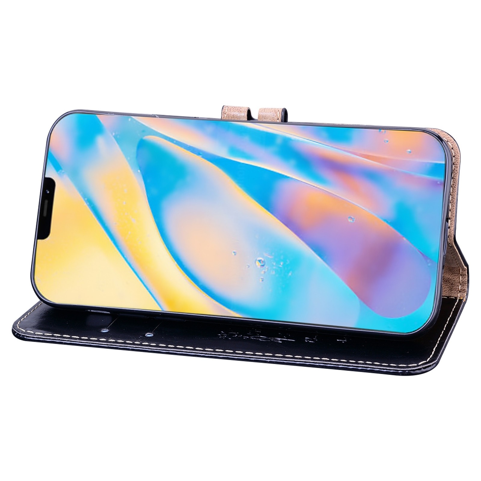 Θήκη iPhone 12 mini Βιβλίο Μαύρο Business Style Oil Wax Texture Horizontal Flip Case Black